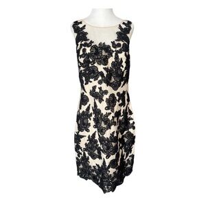 NWT Decode 1.8 Nude & Black Lace Cocktail Dress Size 12